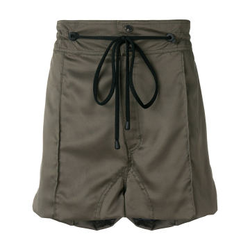 zipped pocket drawstring shorts