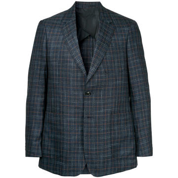 checked single breasted blazer