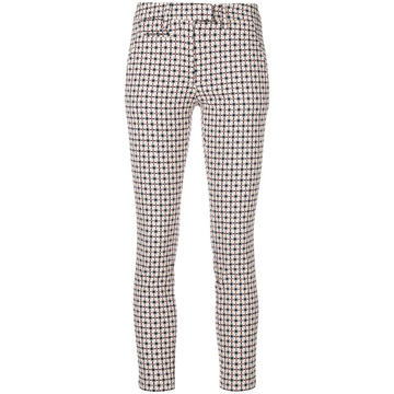 slim printed trousers