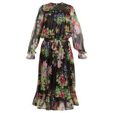 Vitti floral-print embellished dress