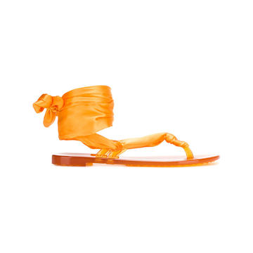 tied open-toe sandals