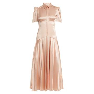 Plimpton short-sleeve silk dress