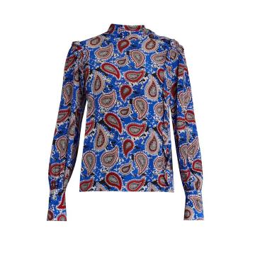 Patti paisley-print silk blouse