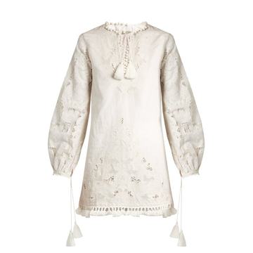 Marina embroidered cotton kaftan