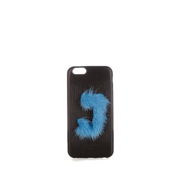 J mink-fur and leather iPhone® 6 case