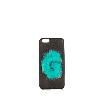 G mink-fur and leather iPhone® 6 case