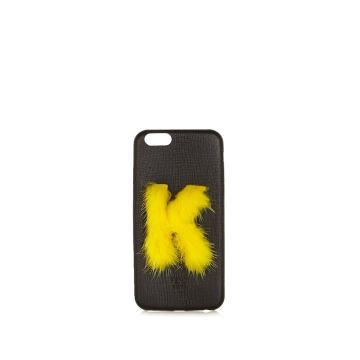 K mink-fur and leather iPhone® 6 case