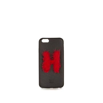 H mink-fur and leather iPhone® 6 case