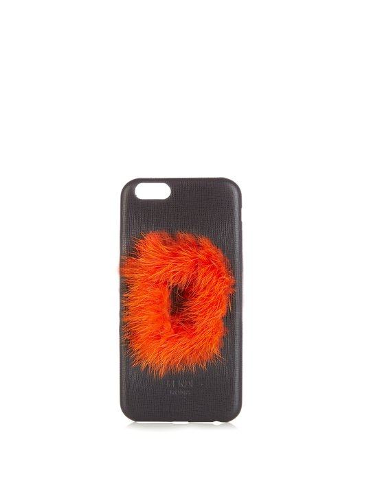 D mink-fur and leather iPhone® 6 case展示图