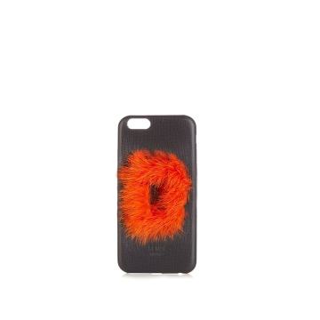 D mink-fur and leather iPhone® 6 case