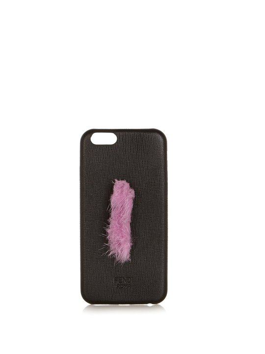 I mink-fur and leather iPhone® 6 case展示图