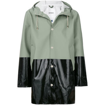 color blocked raincoat