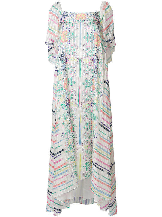 print flared maxi dress展示图