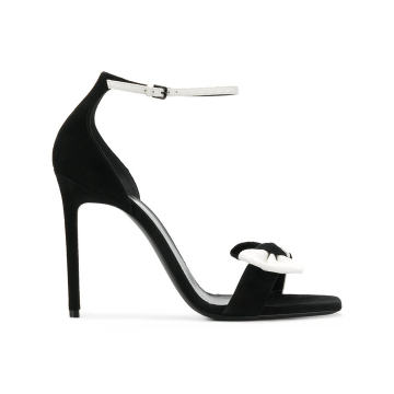 bow front ankle strap sandals