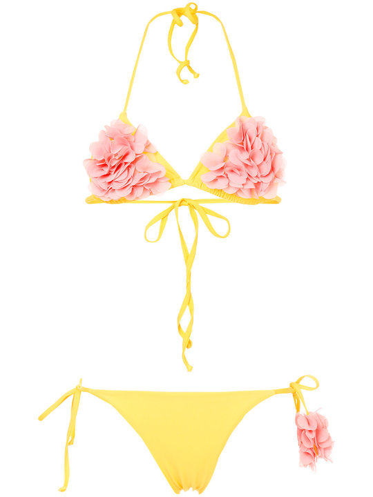 Shayna floral applique bikini展示图