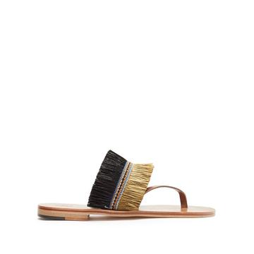 Alberta raffia-embellished sandals Alberta raffia-embellished sandals