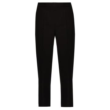 Jeno wool and silk-blend cropped trousers