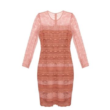 Tiered French-lace dress