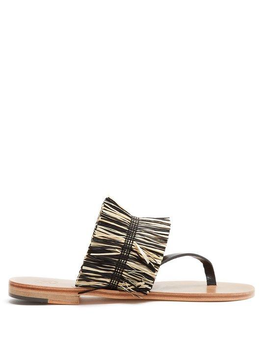 Alberta raffia-embellished sandals Alberta raffia-embellished sandals展示图