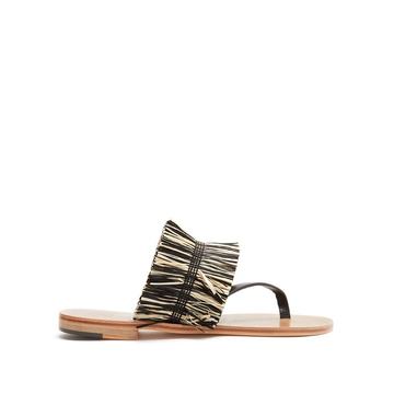 Alberta raffia-embellished sandals Alberta raffia-embellished sandals