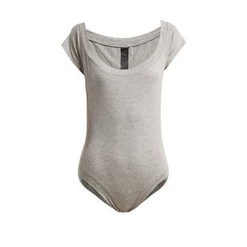 Scoop-neck jersey bodysuit