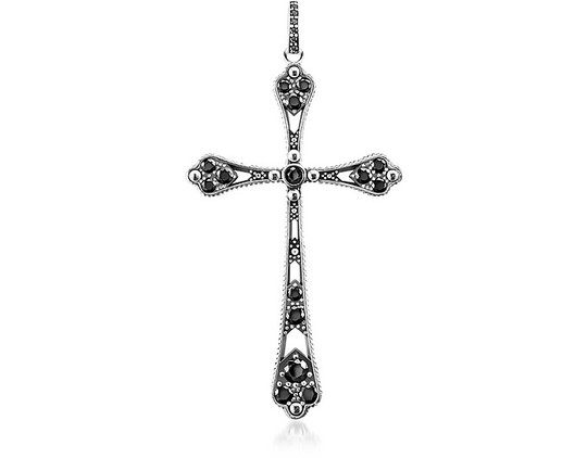 Royalty Cross w/Black Stones Pendant展示图