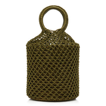 M'O Exclusive Netted Straw Tote Bag