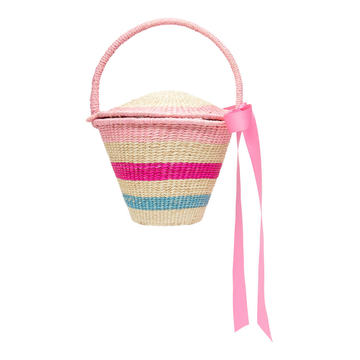 M'O Exclusive Mini Striped Bucket Bag