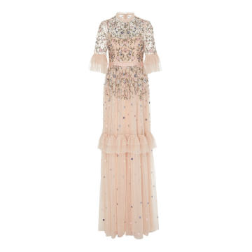 Dusk Floral Embroidered Gown