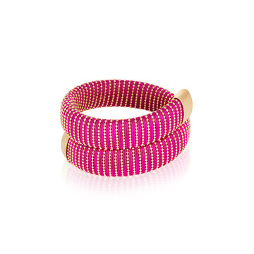 Magenta Caro Gold-Plated Bracelet