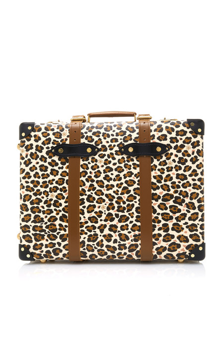 Charlotte Olympia x Globe-Trotter  Leopard-Print Leather Trolley Case展示图