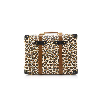 Charlotte Olympia x Globe-Trotter  Leopard-Print Leather Trolley Case