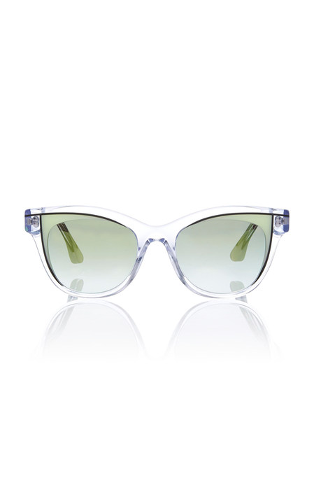 Frivolty Acetate Butterfly-Frame Clear Sunglasses展示图