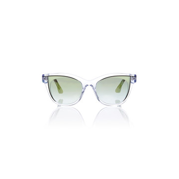 Frivolty Acetate Butterfly-Frame Clear Sunglasses