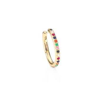 Rainbow Multicolor Diamond, Sapphire &amp; 14K Yellow Gold Ear Cuff