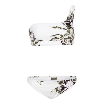 One-Shoulder Floral-Print Bikini Set