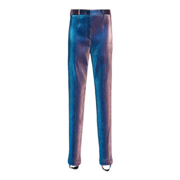 Stirrup High-Rise Metallic Skinny Pants