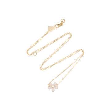 14K Gold Diamond Wildflower Necklace