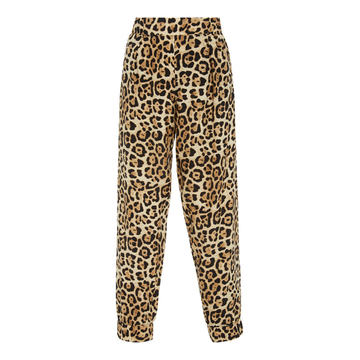 Leopard-Print Silk Pull On Pant