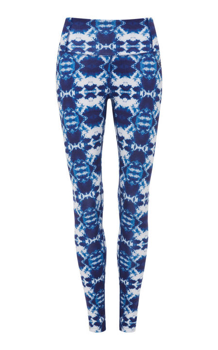 Indigo Shibori Print Contour Legging展示图