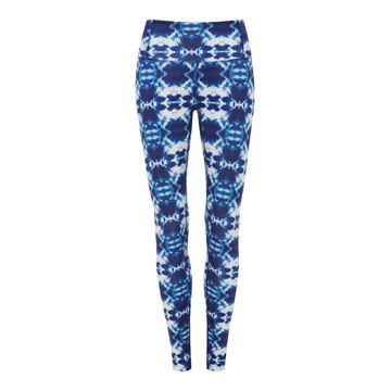 Indigo Shibori Print Contour Legging