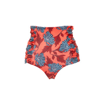 Gauguin Ruched High Waisted Bikini Bottom