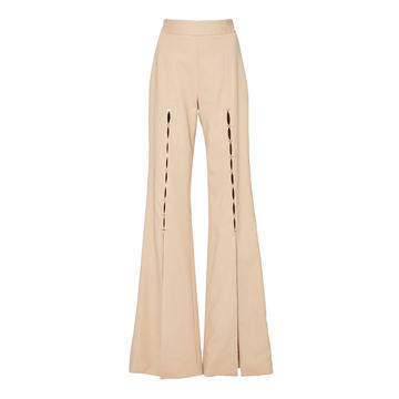 Twill Tailored Front Slit Staple Pant