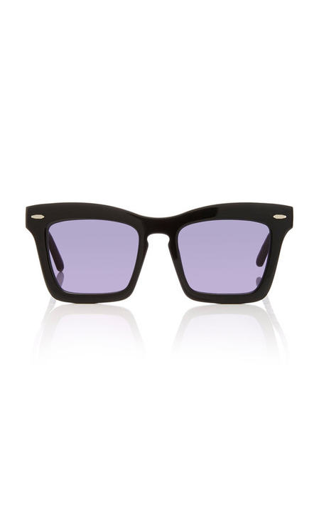 Banks Square-Frame Acetate Sunglasses展示图