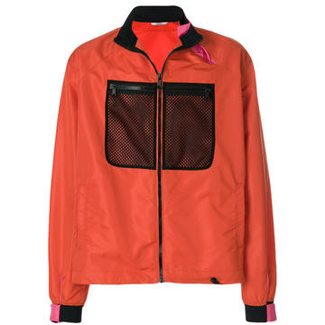 mesh chest panel detail jacket