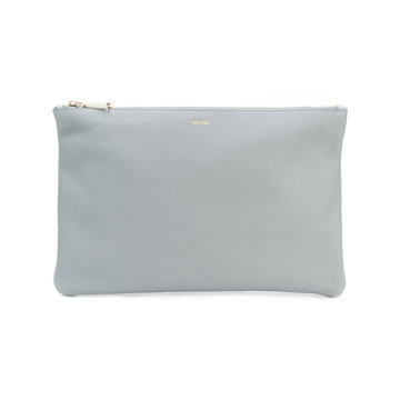 logo zipped clutch