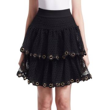 James Tiered Lace Mini Skirt