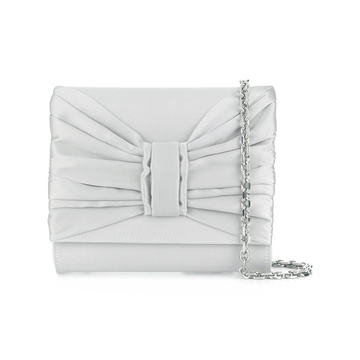 draped bow clutch