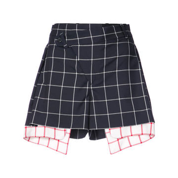 plaid contrast shorts