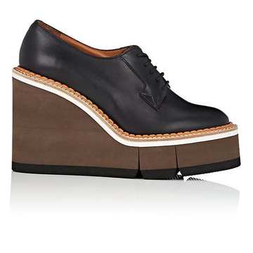 Badiane Leather Platform-Wedge Oxfords